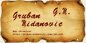 Gruban Midanović vizit kartica